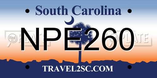 NPE260 South Carolina License Plate