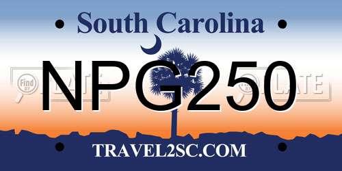 NPG250 South Carolina License Plate