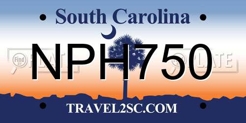 NPH750 South Carolina License Plate