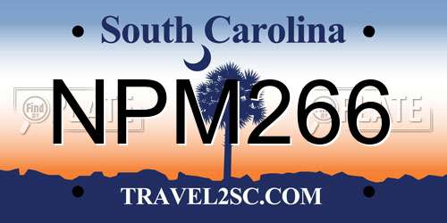 NPM266 South Carolina License Plate