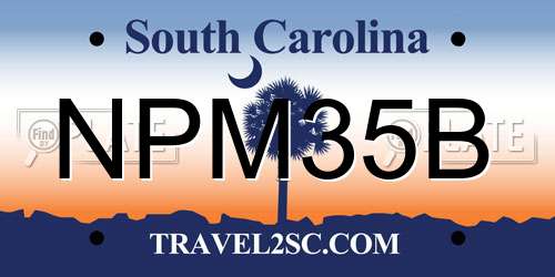 NPM35B South Carolina License Plate