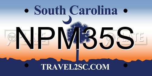 NPM35S South Carolina License Plate