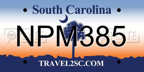 NPM385 South Carolina License Plate