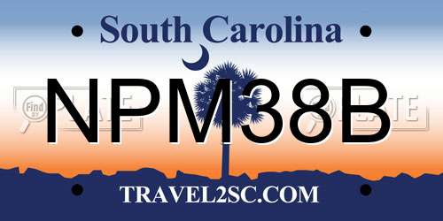 NPM38B South Carolina License Plate