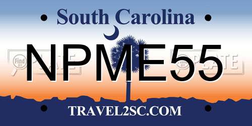 NPME55 South Carolina License Plate