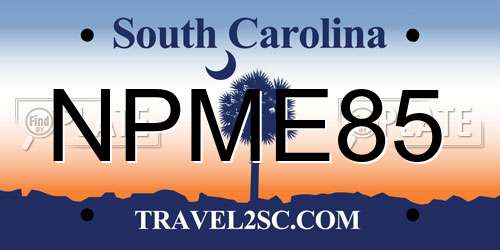 NPME85 South Carolina License Plate