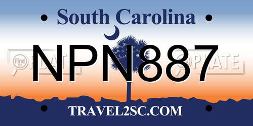 NPN887 South Carolina License Plate
