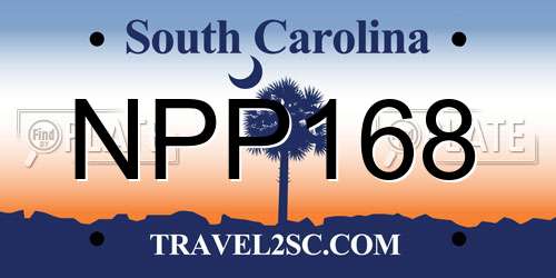 NPP168 South Carolina License Plate