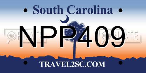 NPP409 South Carolina License Plate