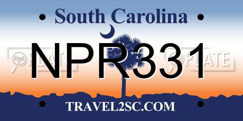 NPR331 South Carolina License Plate