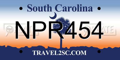 NPR454 South Carolina License Plate
