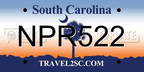 NPR522 South Carolina License Plate