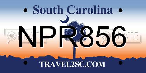 NPR856 South Carolina License Plate