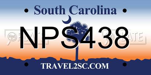 NPS438 South Carolina License Plate