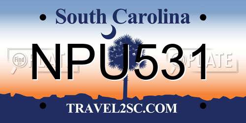 NPU531 South Carolina License Plate