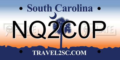 NQ2C0P South Carolina License Plate
