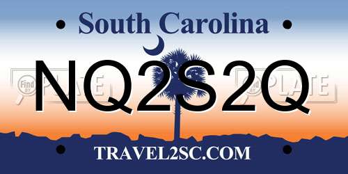 NQ2S2Q South Carolina License Plate