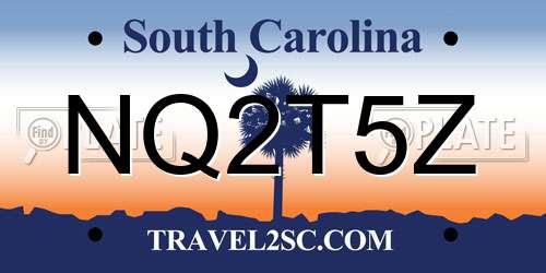 NQ2T5Z South Carolina License Plate