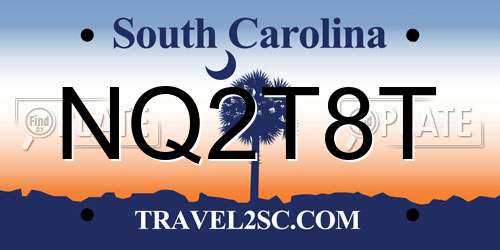 NQ2T8T South Carolina License Plate