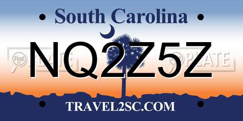 NQ2Z5Z South Carolina License Plate