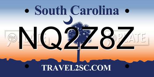 NQ2Z8Z South Carolina License Plate