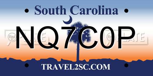 NQ7C0P South Carolina License Plate