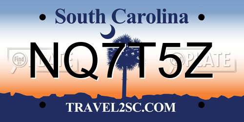 NQ7T5Z South Carolina License Plate