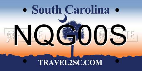 NQG00S South Carolina License Plate