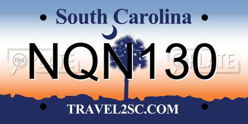 NQN130 South Carolina License Plate