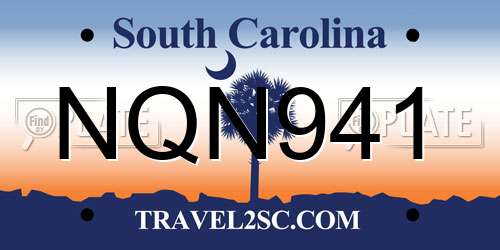 NQN941 South Carolina License Plate