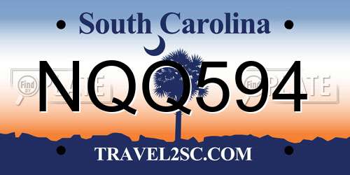 NQQ594 South Carolina License Plate