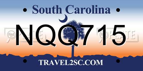 NQQ715 South Carolina License Plate