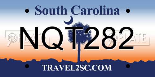 NQT282 South Carolina License Plate