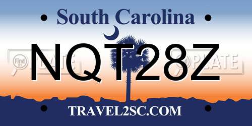 NQT28Z South Carolina License Plate