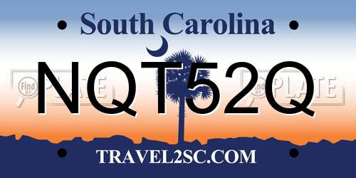 NQT52Q South Carolina License Plate