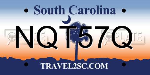 NQT57Q South Carolina License Plate