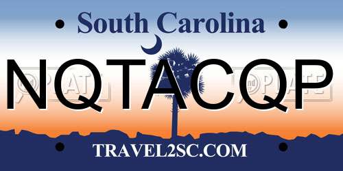 NQTACQP South Carolina License Plate