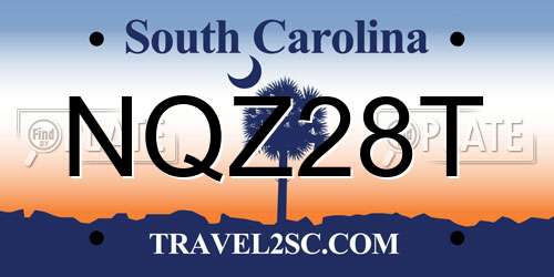 NQZ28T South Carolina License Plate