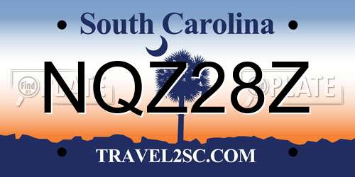 NQZ28Z South Carolina License Plate