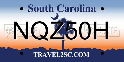 NQZ50H South Carolina License Plate