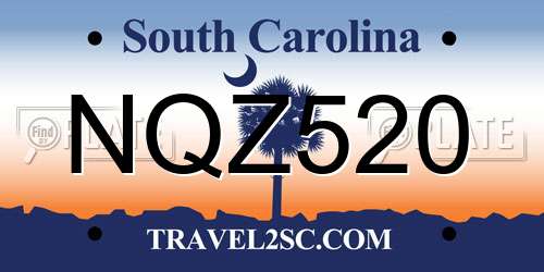 NQZ520 South Carolina License Plate