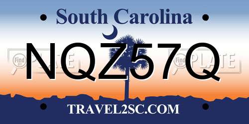 NQZ57Q South Carolina License Plate