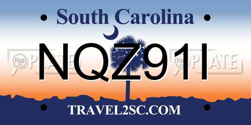 NQZ91I South Carolina License Plate