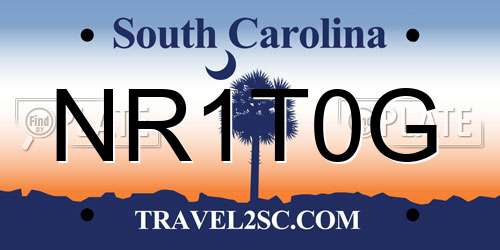NR1T0G South Carolina License Plate