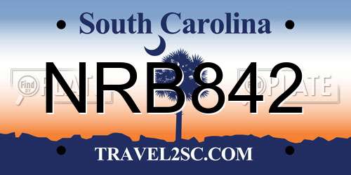 NRB842 South Carolina License Plate