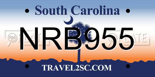 NRB955 South Carolina License Plate