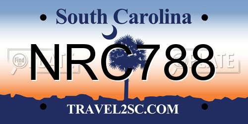 NRC788 South Carolina License Plate