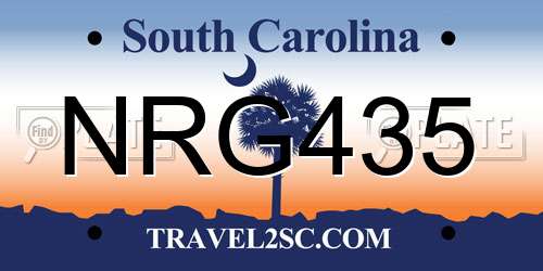 NRG435 South Carolina License Plate