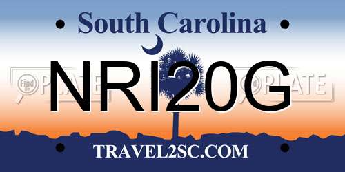 NRI20G South Carolina License Plate