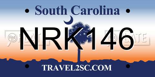 NRK146 South Carolina License Plate